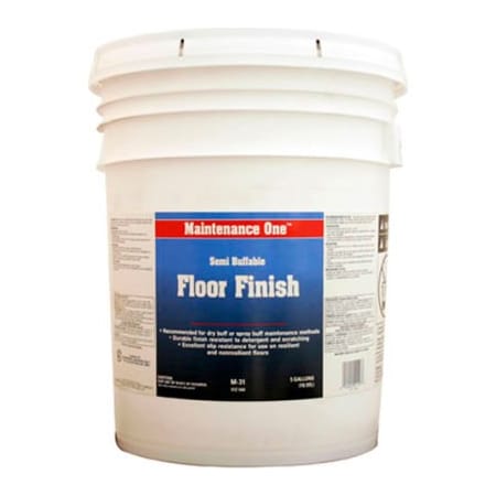 General Paint Maintenance One Semi-Buffable Floor Finish, 5 Gallon Pail - 512544 512544